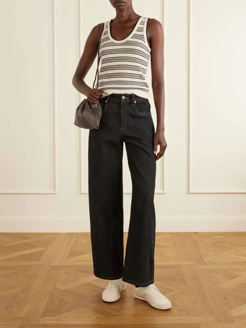 Brunello Cucinelli Shell And Suede Sneakers - Neutrals | Thumbnail 4