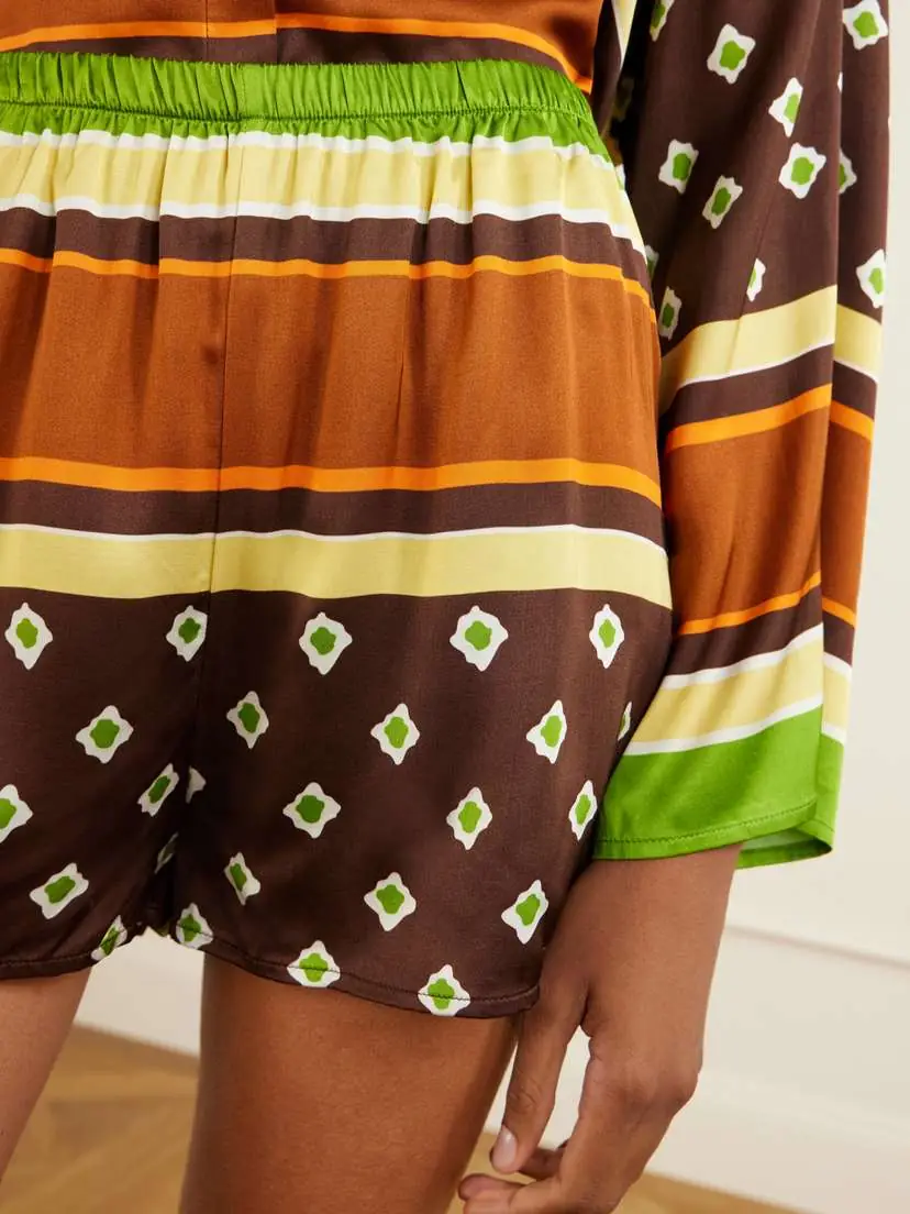 Faithfull Tia Printed Satin Shorts | Thumbnail 5