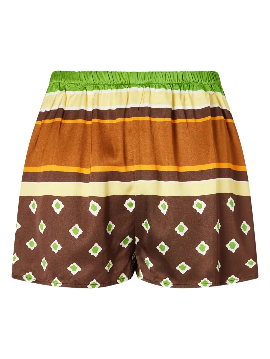 Tia Printed Satin Shorts