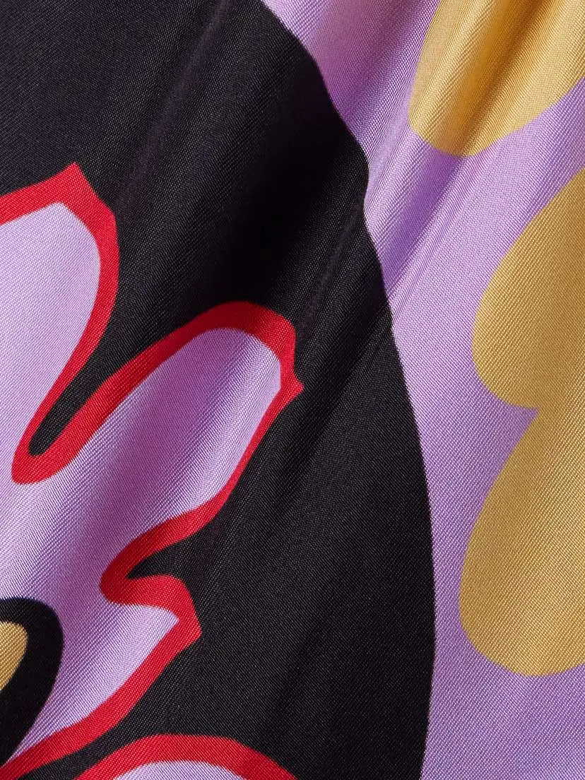 La DoubleJ Roy One-shoulder Printed Silk-twill Maxi Dress | Thumbnail 4