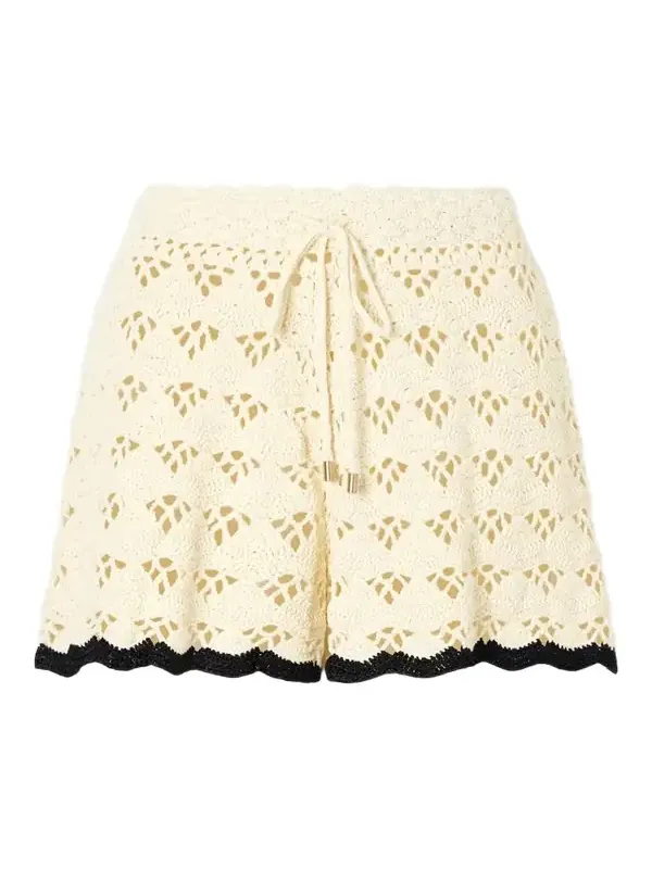 Aster Crochet-knit Cotton Shorts Aster Crochet-knit Cotton Shorts