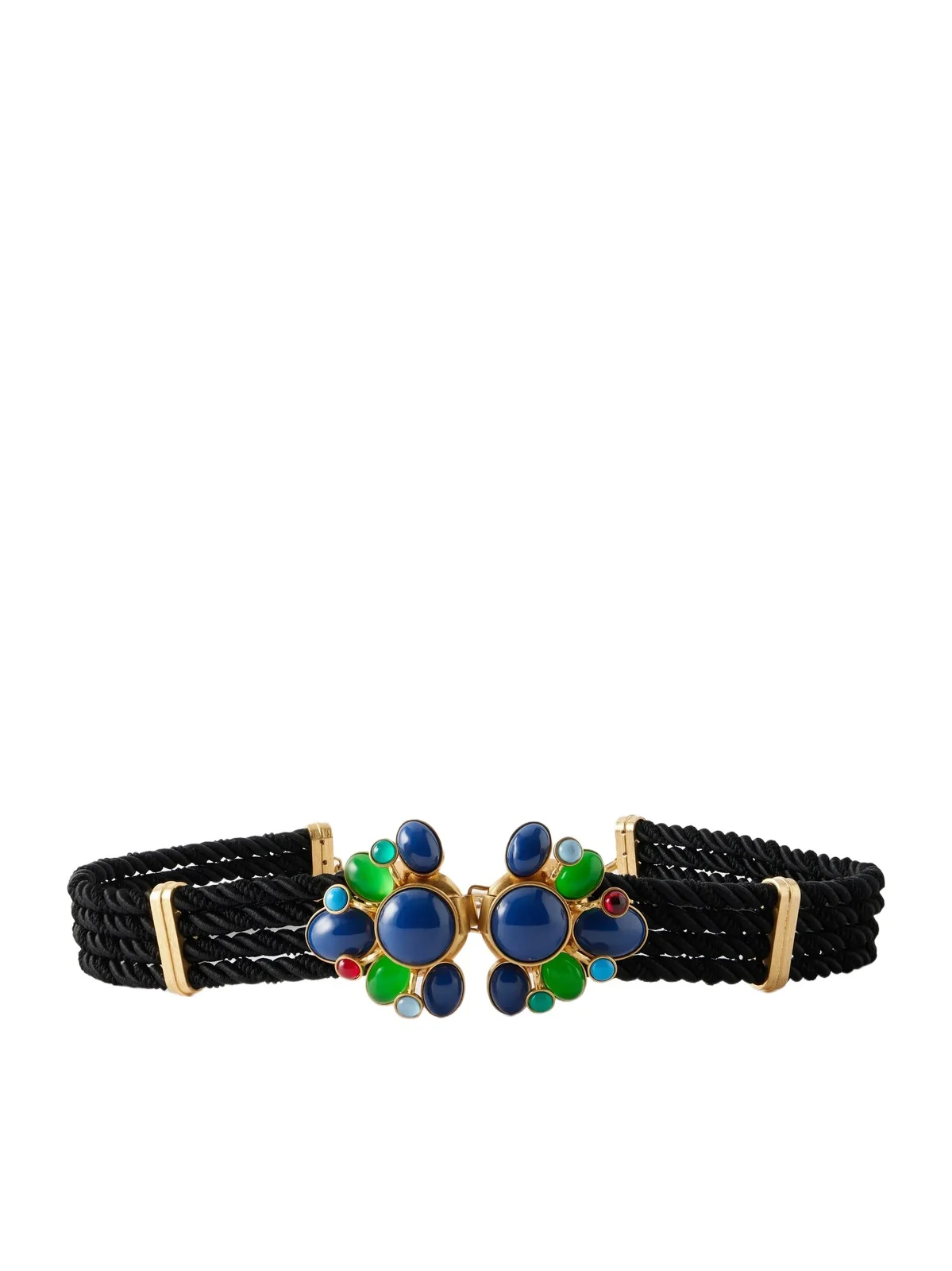 Sonia Petroff Zinnia Gold-plated, Enamel And Woven Cord Belt