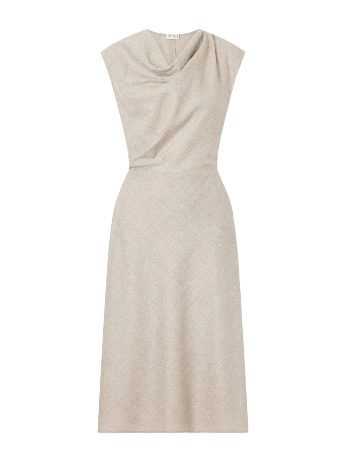 Draped Virgin Wool Midi Dress Draped Virgin Wool Midi Dress