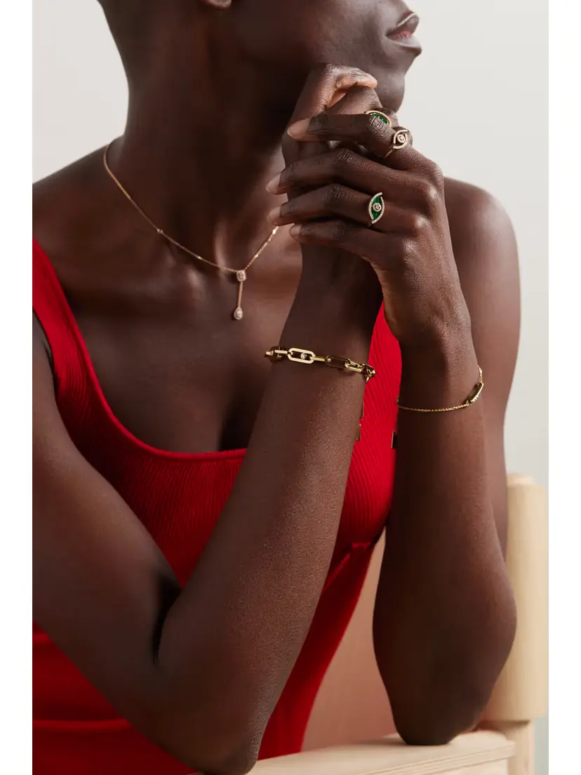 Messika Lucky Eye 18-karat Gold Malachite Ring | Thumbnail 5