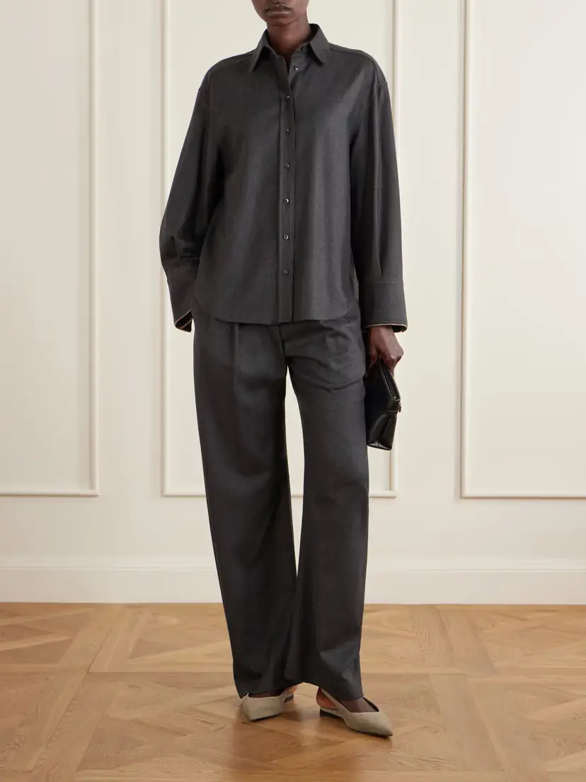 Brunello Cucinelli Wool Wide-leg Pants | Thumbnail 2