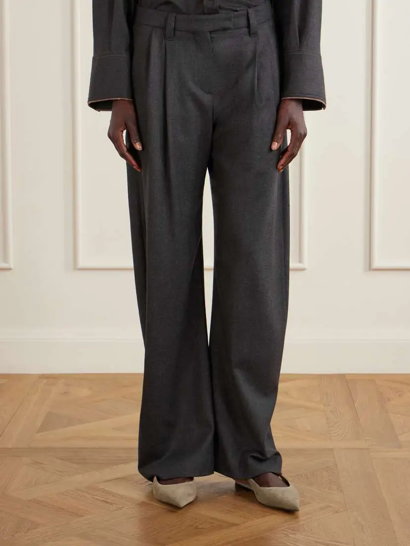 Brunello Cucinelli Wool Wide-leg Pants | Thumbnail 3
