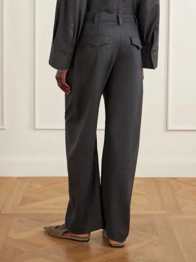 Brunello Cucinelli Wool Wide-leg Pants | Thumbnail 4