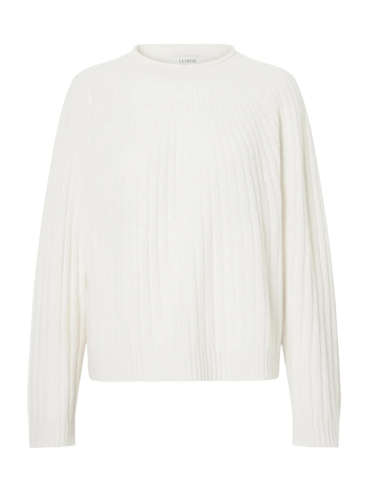 Scallop Ribbed-knit Cashmere Sweater