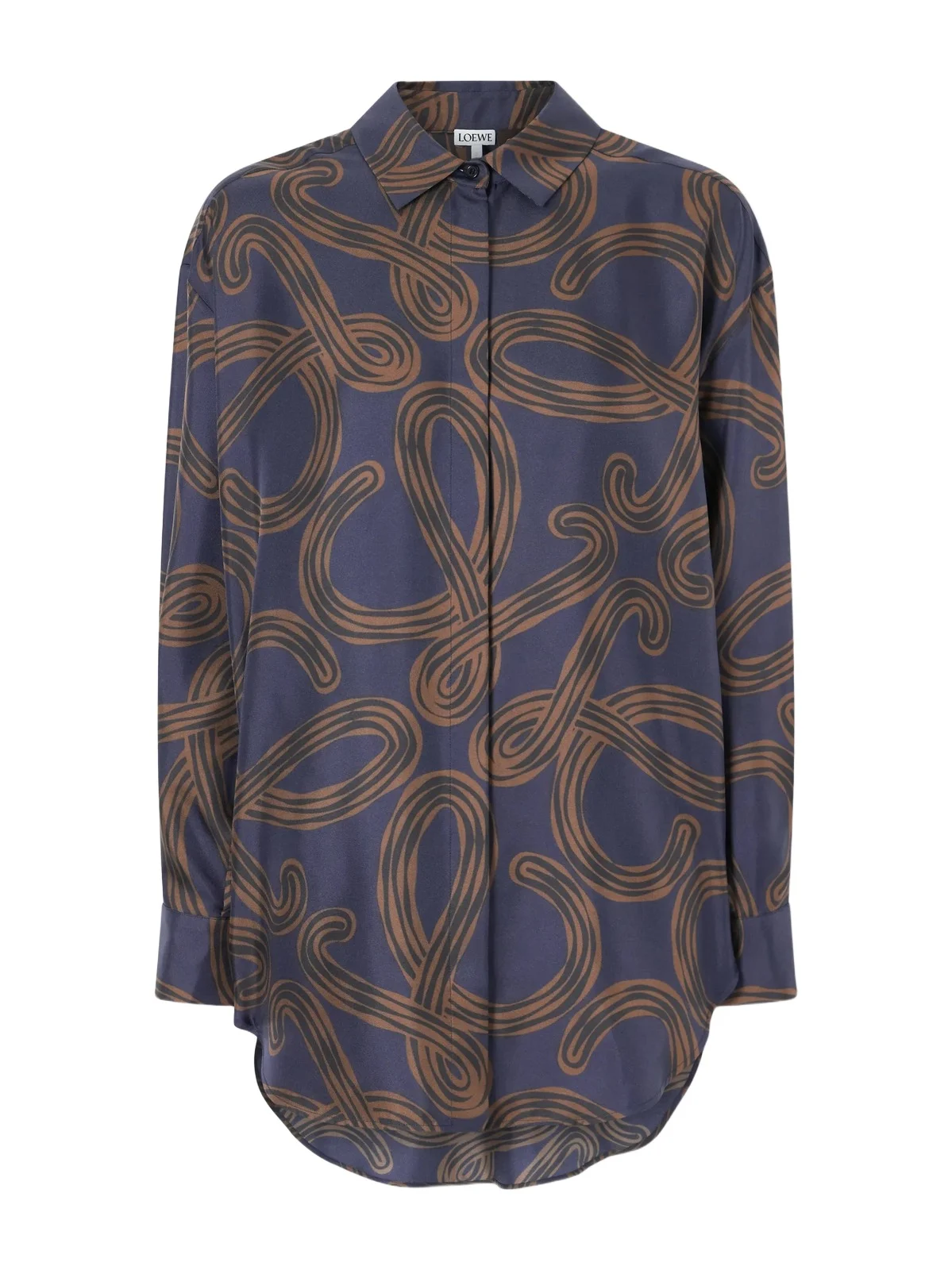 + Paula's Ibiza Anagram-printed Silk-twill Shirt + Paula's Ibiza Anagram-printed Silk-twill Shirt