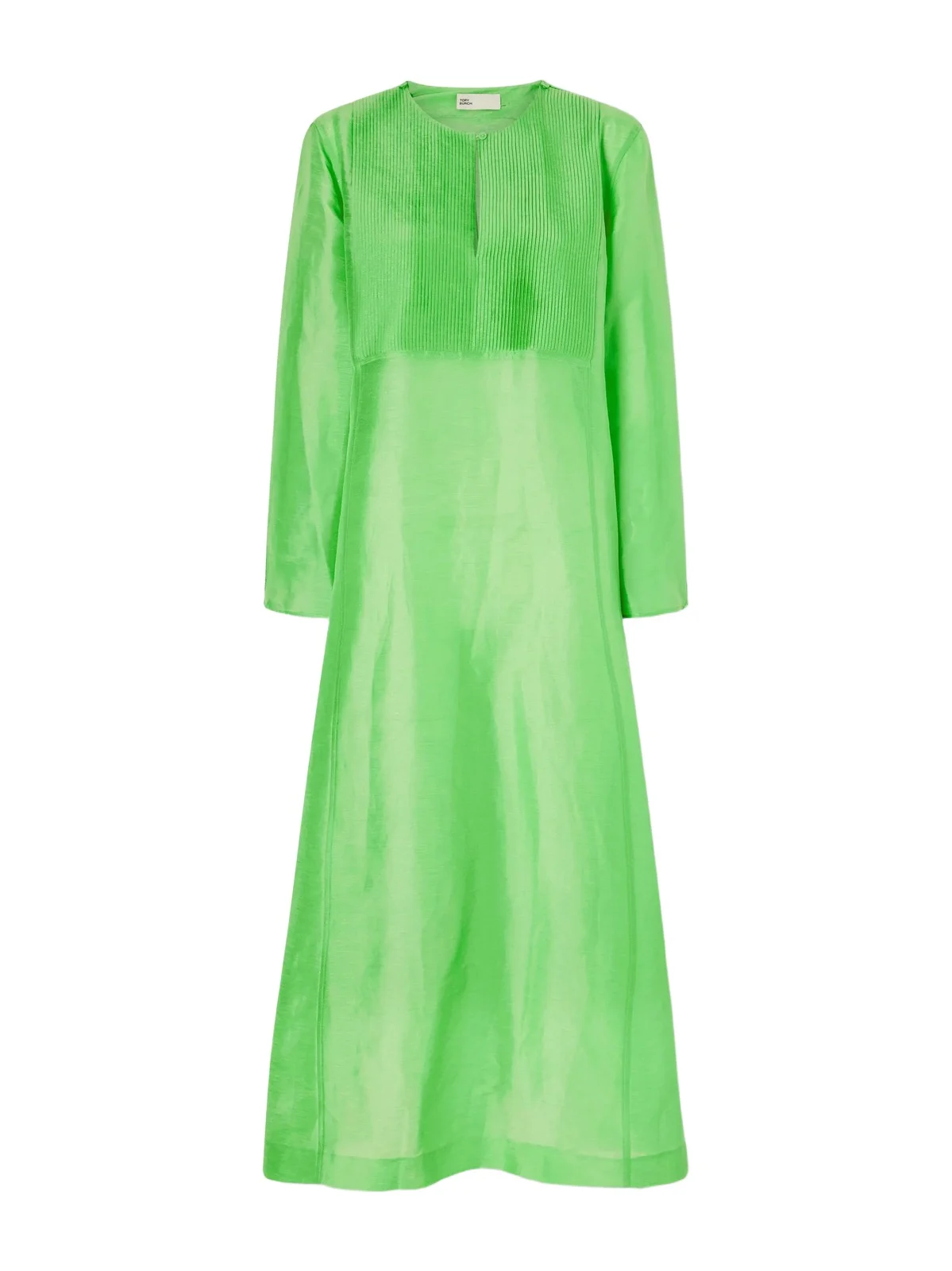 Tory Burch Linen And Silk-blend Kaftan - Green