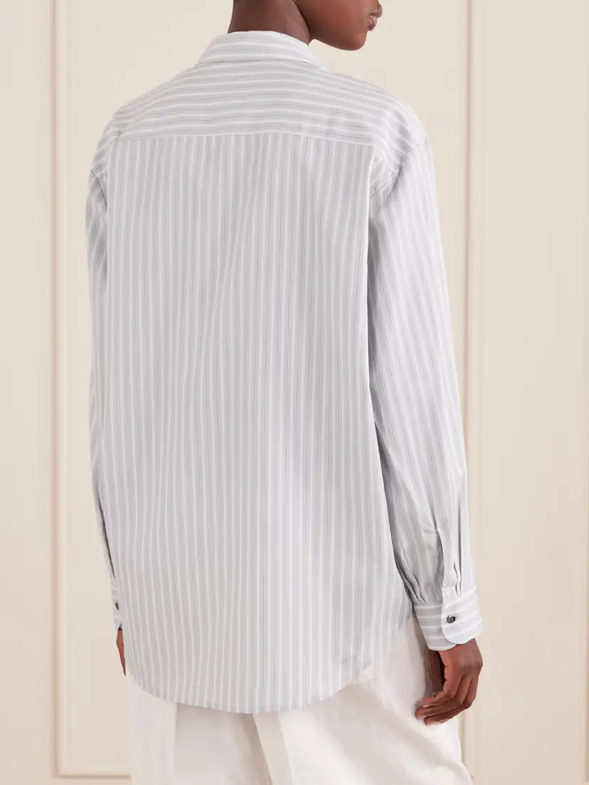 LESET Yoshi Striped Cotton-blend Shirt | Thumbnail 4