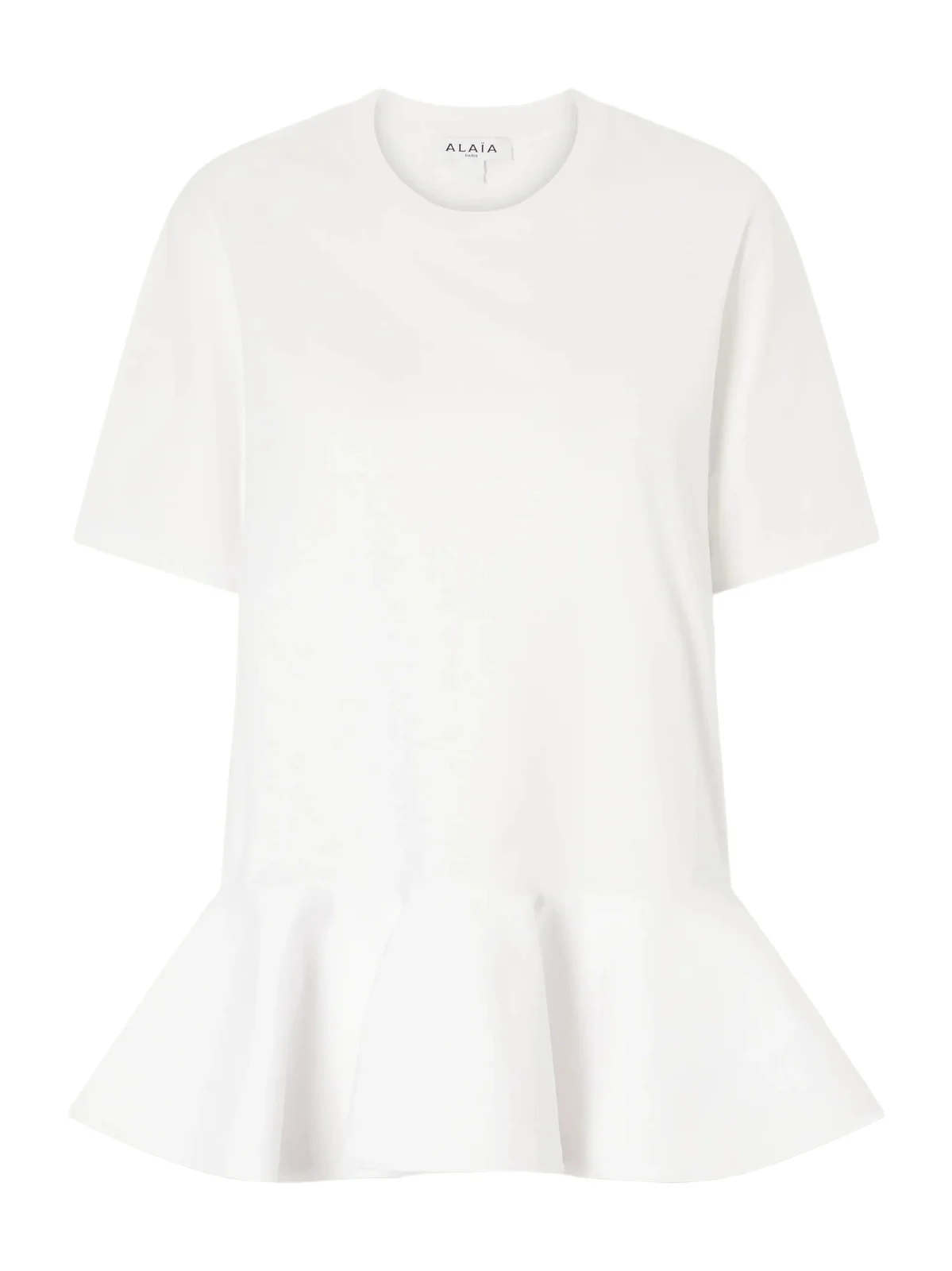 Alaïa Peplum Cotton-jersey T-shirt