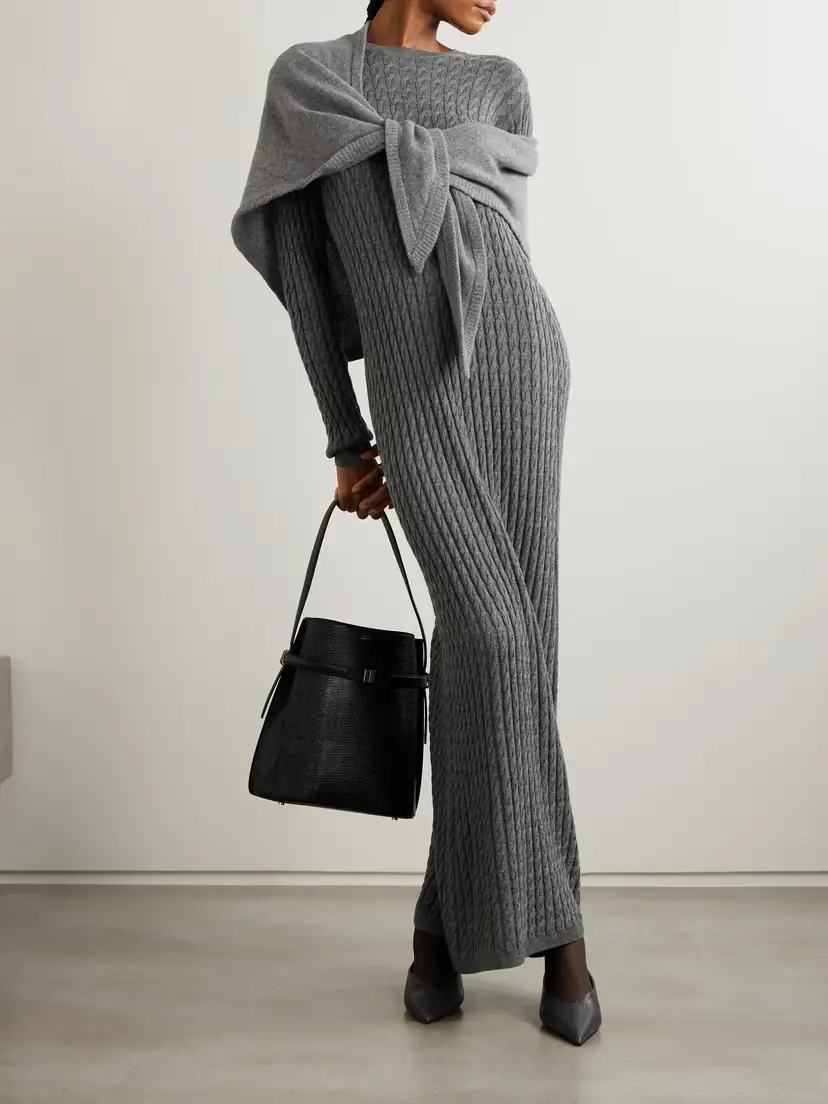 TOTEME Cable-knit Wool Maxi Dress | Thumbnail 2