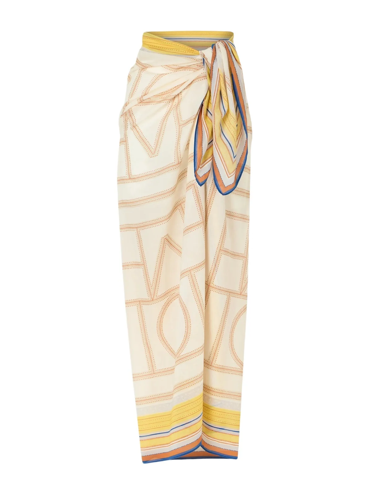 TOTEME Printed Cotton And Lyocell-blend Scarf - Yellow