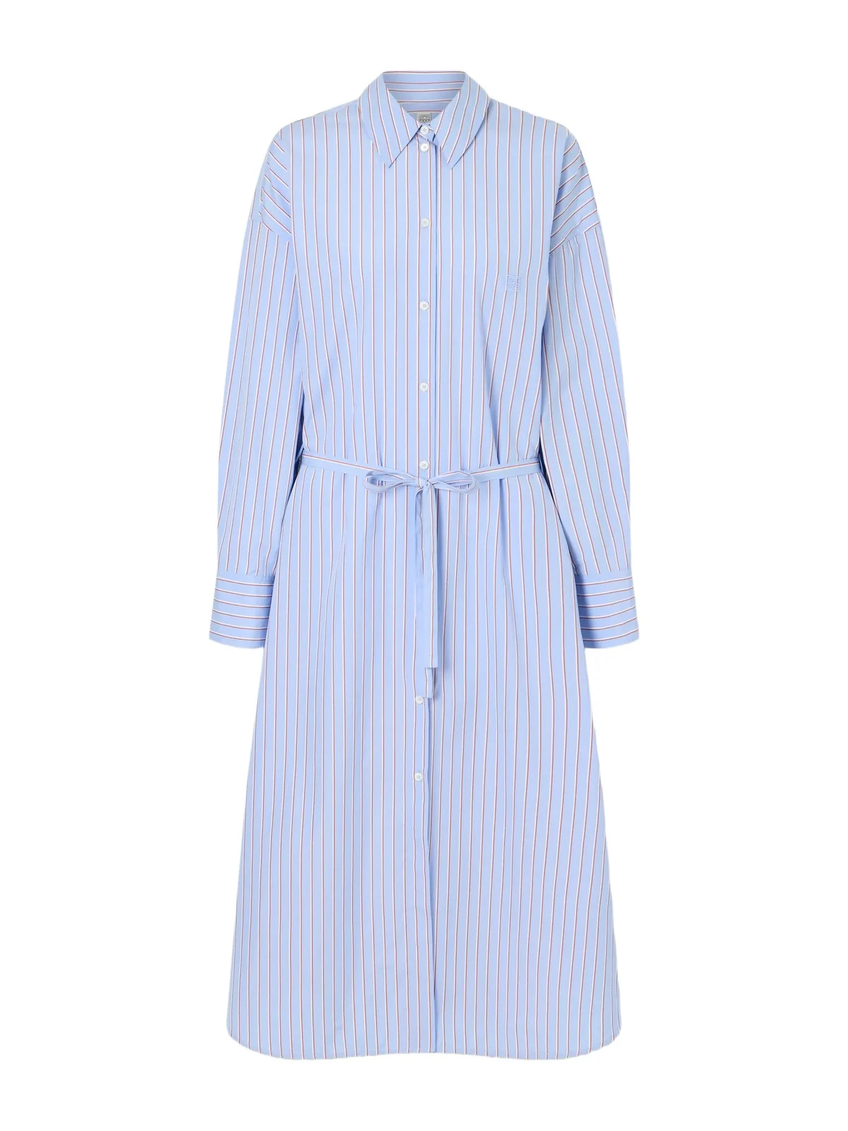 Belted Striped Cotton-poplin Maxi Shirt Dress Belted Striped Cotton-poplin Maxi Shirt Dress