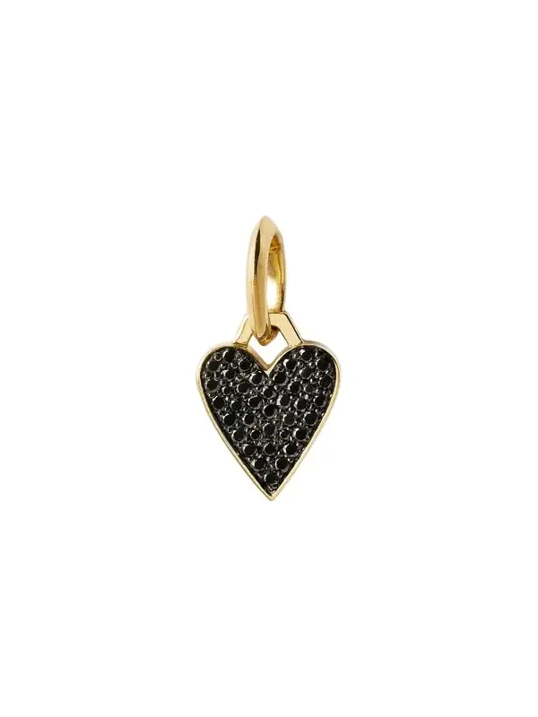 Jennifer Fisher Small Heart with Pavé Black Diamonds