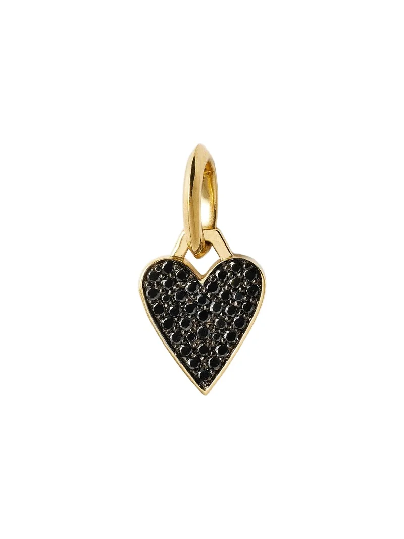 Small Heart with Pavé Black Diamonds Small Heart with Pavé Black Diamonds