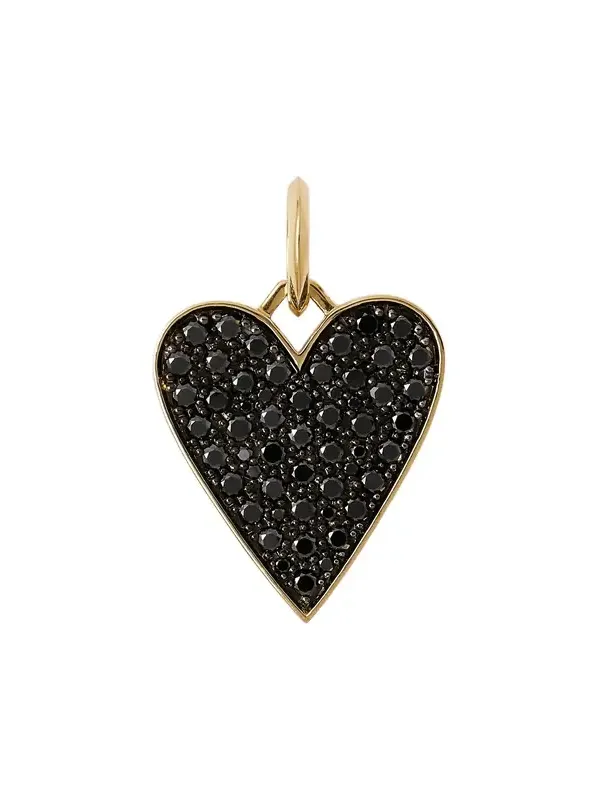 Jennifer Fisher Large Heart with Pavé Black Diamonds Jennifer Fisher Large Heart with Pavé Black Diamonds