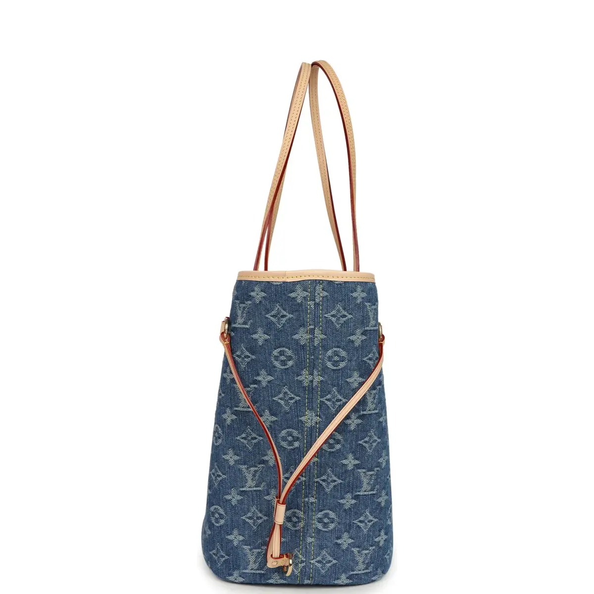 Louis Vuitton Louis Vuitton Neverwoof MM Blue Denim Monogram Gold Hardware | Thumbnail 3 Louis Vuitton Louis Vuitton Neverwoof MM Blue Denim Monogram Gold Hardware | Thumbnail 3