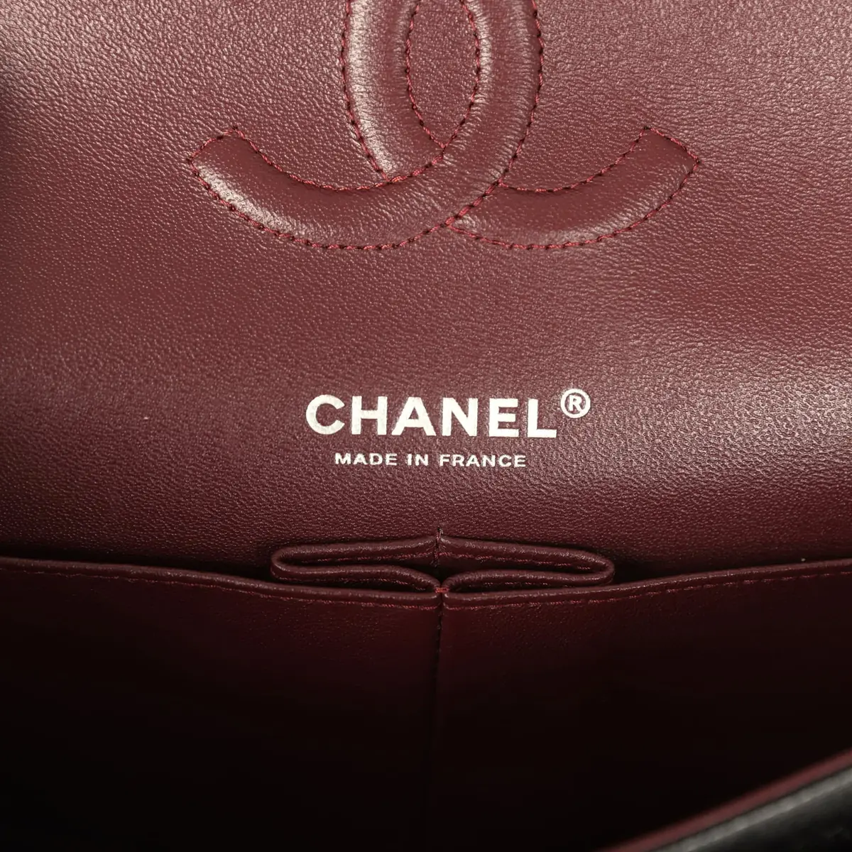 Chanel Pre-owned Chanel Medium Classic Double Flap Black Caviar Silver Hardware | Thumbnail 8 Chanel Pre-owned Chanel Medium Classic Double Flap Black Caviar Silver Hardware | Thumbnail 8