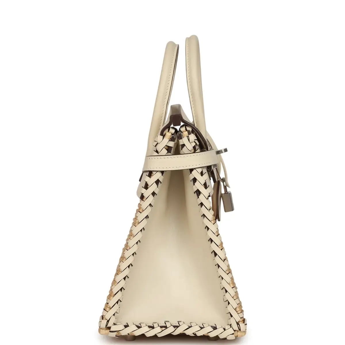 HERMÈS Pre-owned Hermes Picnic Birkin Sellier 25 Nata Swift Palladium Hardware | Thumbnail 3