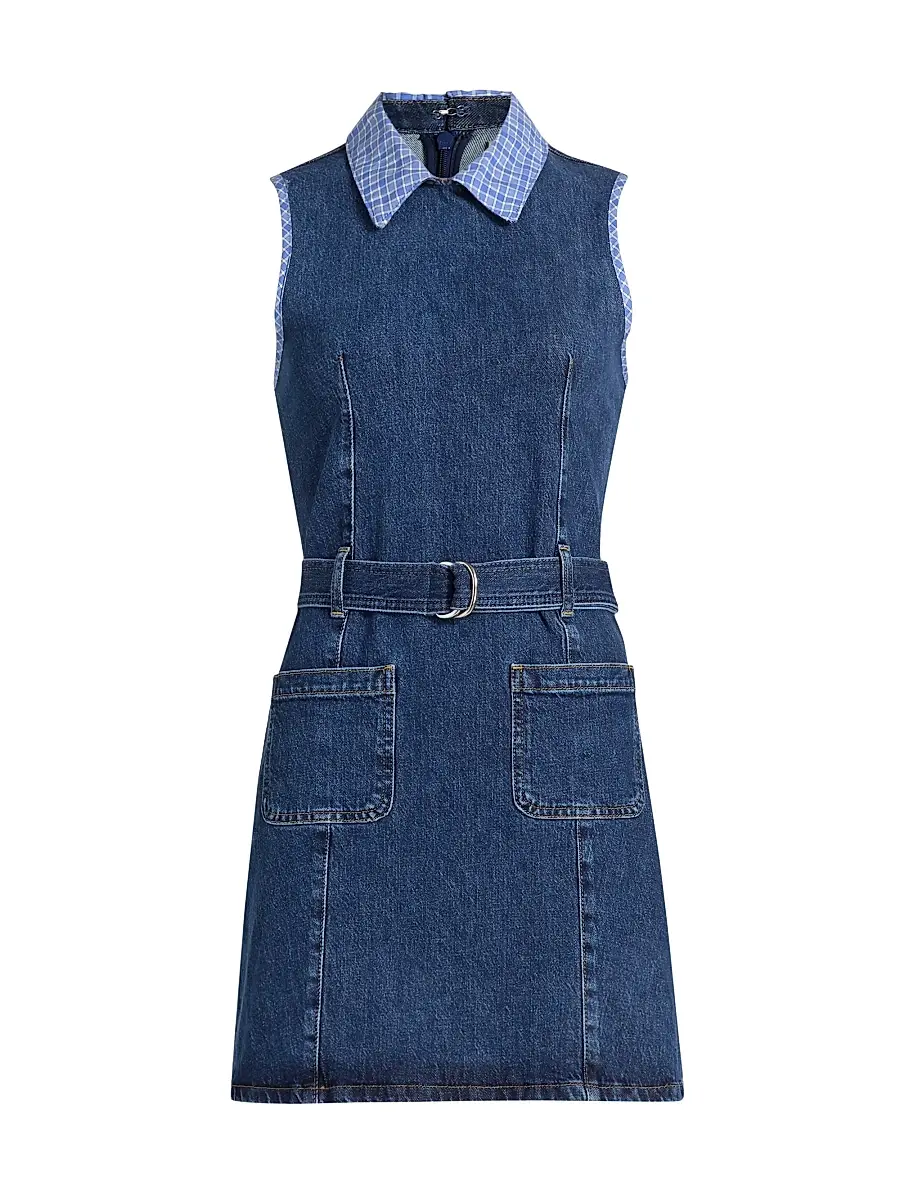 Cinq à Sept Women's Kyra Belted Denim Minidress - Blue Crush Ultramarine | Image 1 Cinq à Sept Women's Kyra Belted Denim Minidress - Blue Crush Ultramarine | Image 1