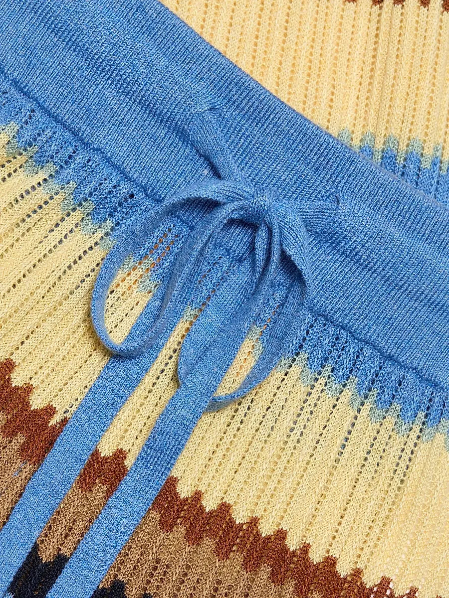 Guest In Residence Women's Striped Silk-Linen Palazzo Pants | Thumbnail 7