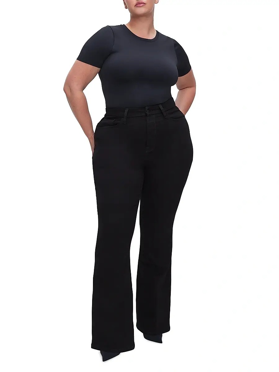 GOOD AMERICAN Women's Good Legs Flare Never Fades Jeans | Thumbnail 3