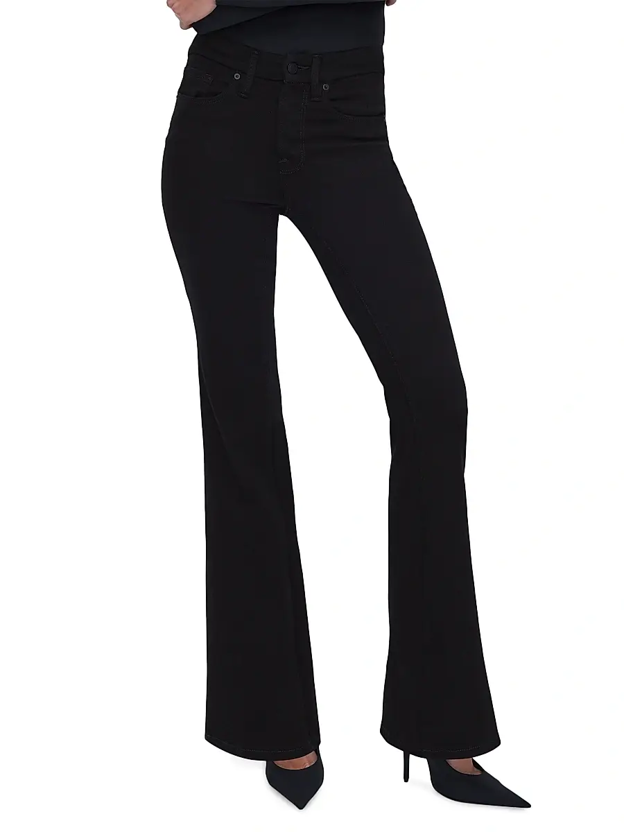 GOOD AMERICAN Women's Good Legs Flare Never Fades Jeans | Thumbnail 4
