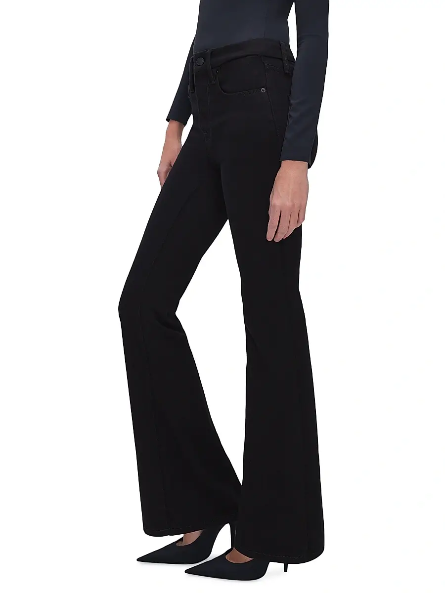 GOOD AMERICAN Women's Good Legs Flare Never Fades Jeans | Thumbnail 5