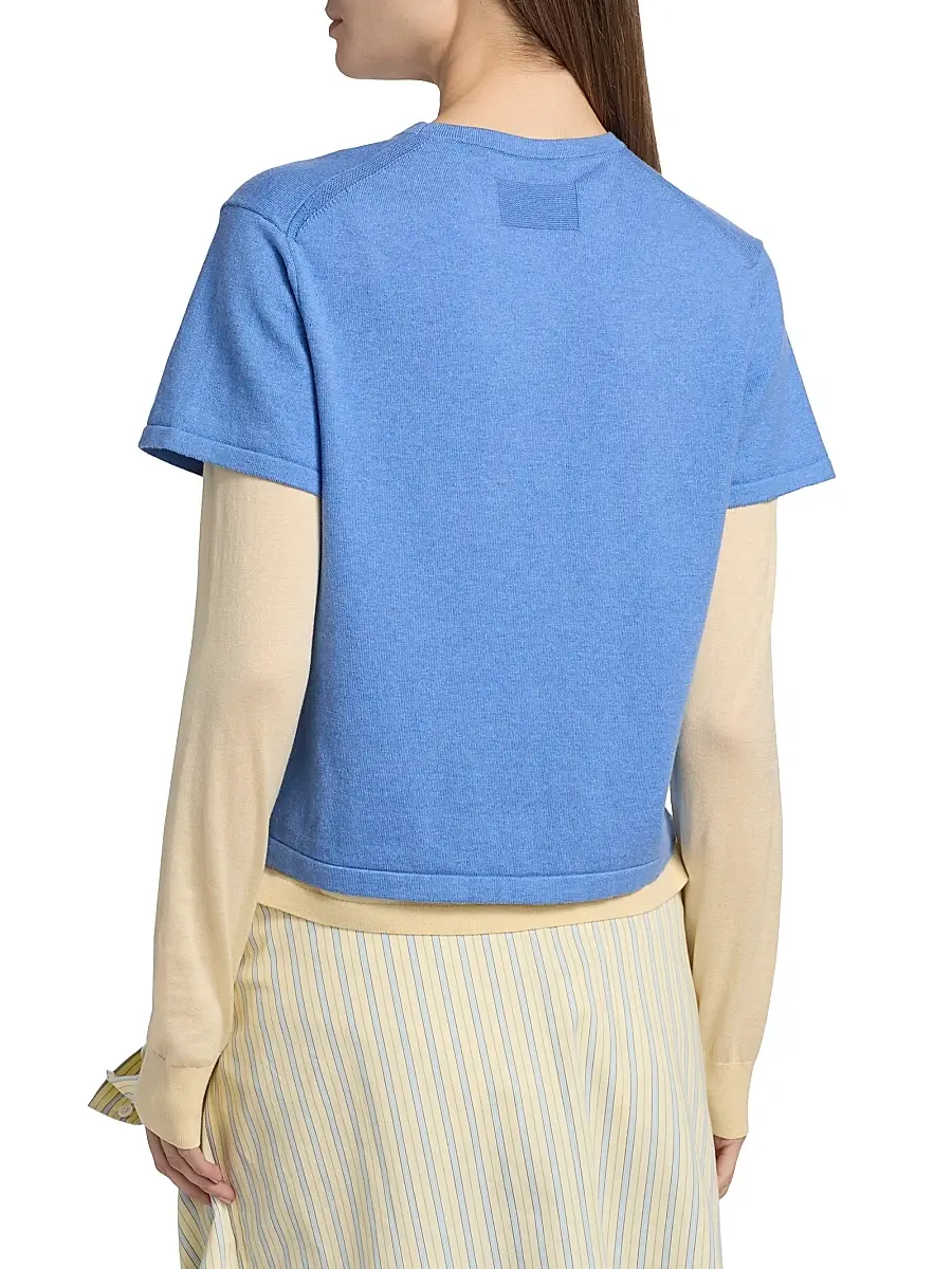 Guest In Residence Women's Layered Cotton-Cashmere T-Shirt | Thumbnail 5 Guest In Residence Women's Layered Cotton-Cashmere T-Shirt | Thumbnail 5