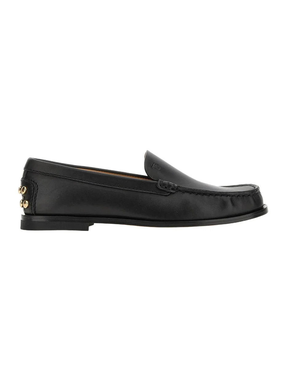 Women's Metal-Pebble Leather Loafers