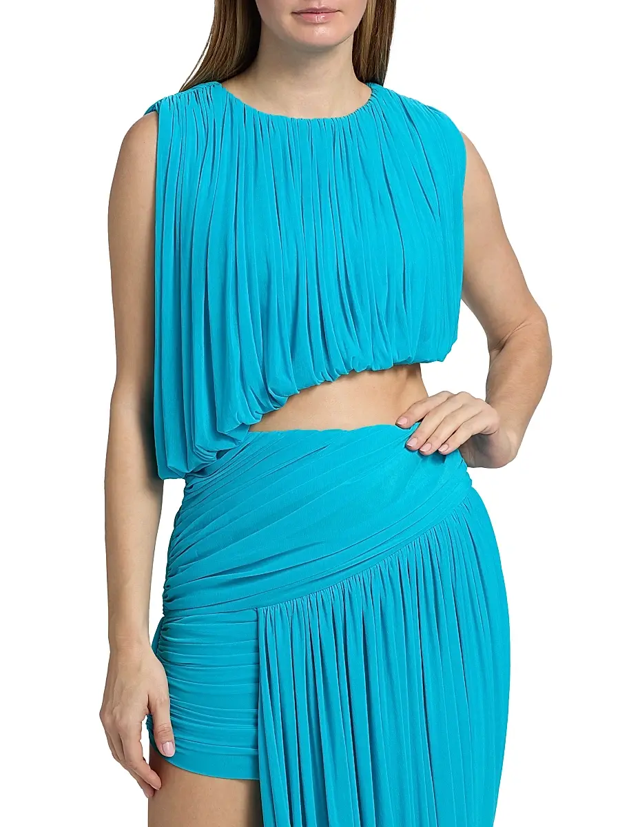 Ronny Kobo Women's Chelly Ruched Crop Top | Thumbnail 3 Ronny Kobo Women's Chelly Ruched Crop Top | Thumbnail 3