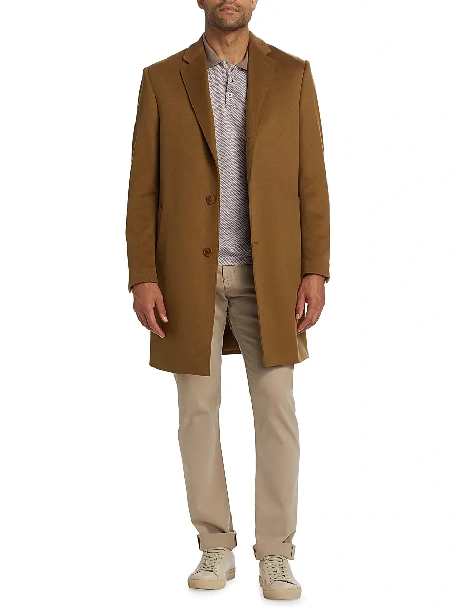 Saks Fifth Avenue Men's COLLECTION Classic Cashmere Topcoat | Thumbnail 2