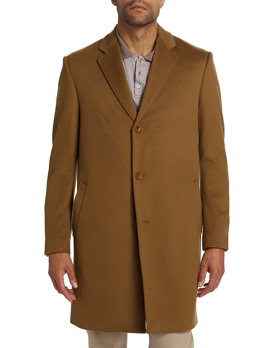 Saks Fifth Avenue Men's COLLECTION Classic Cashmere Topcoat | Thumbnail 3