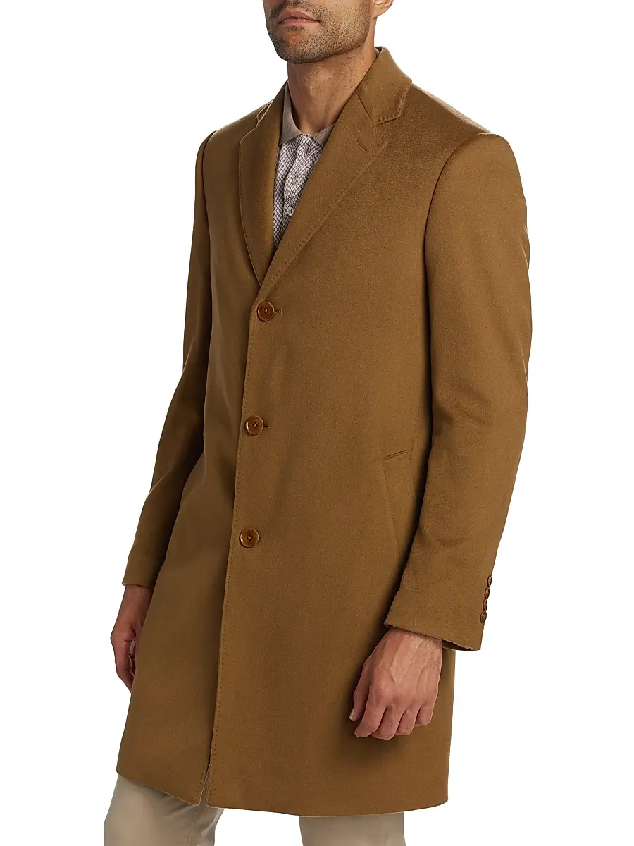 Saks Fifth Avenue Men's COLLECTION Classic Cashmere Topcoat | Thumbnail 4