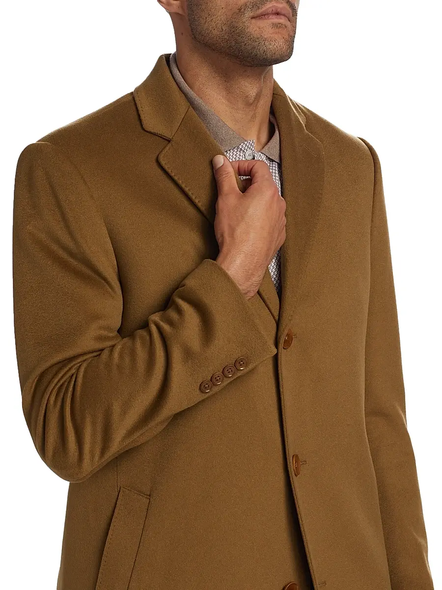 Saks Fifth Avenue Men's COLLECTION Classic Cashmere Topcoat | Thumbnail 6