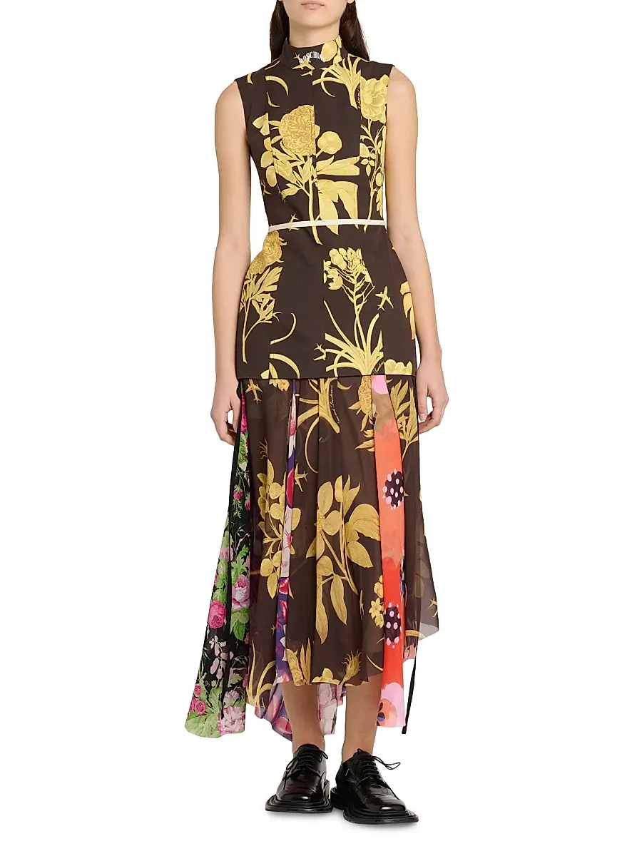 MOSCHINO Women's Floral Poplin Minidress | Thumbnail 2 MOSCHINO Women's Floral Poplin Minidress | Thumbnail 2