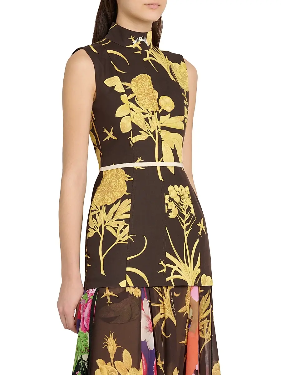 MOSCHINO Women's Floral Poplin Minidress | Thumbnail 4 MOSCHINO Women's Floral Poplin Minidress | Thumbnail 4