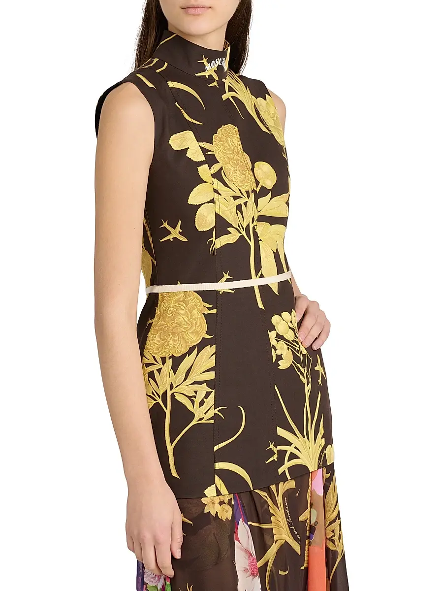 MOSCHINO Women's Floral Poplin Minidress | Thumbnail 6 MOSCHINO Women's Floral Poplin Minidress | Thumbnail 6