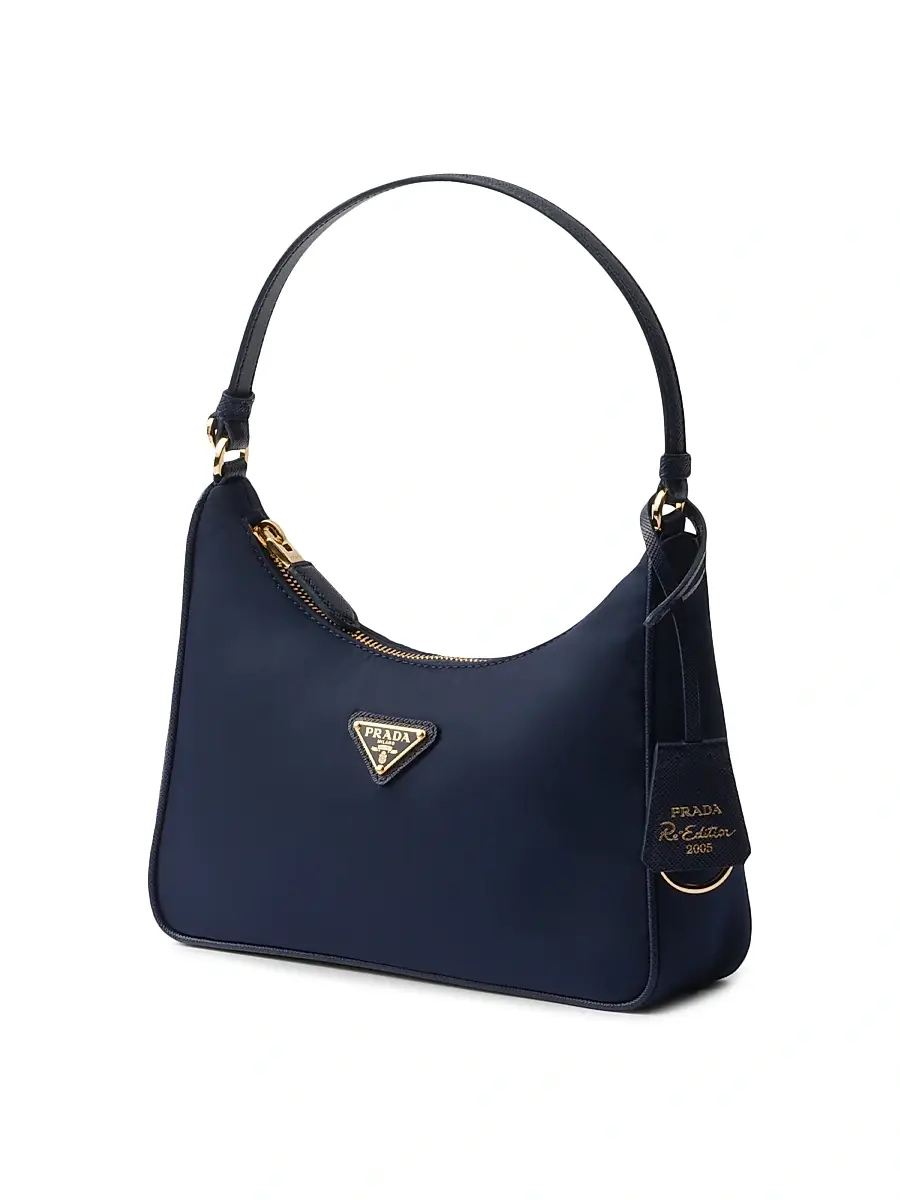 Prada Women's Re-Edition 2005 Re-Nylon Mini Shoulder Bag - Navy Blue | Thumbnail 2 Prada Women's Re-Edition 2005 Re-Nylon Mini Shoulder Bag - Navy Blue | Thumbnail 2