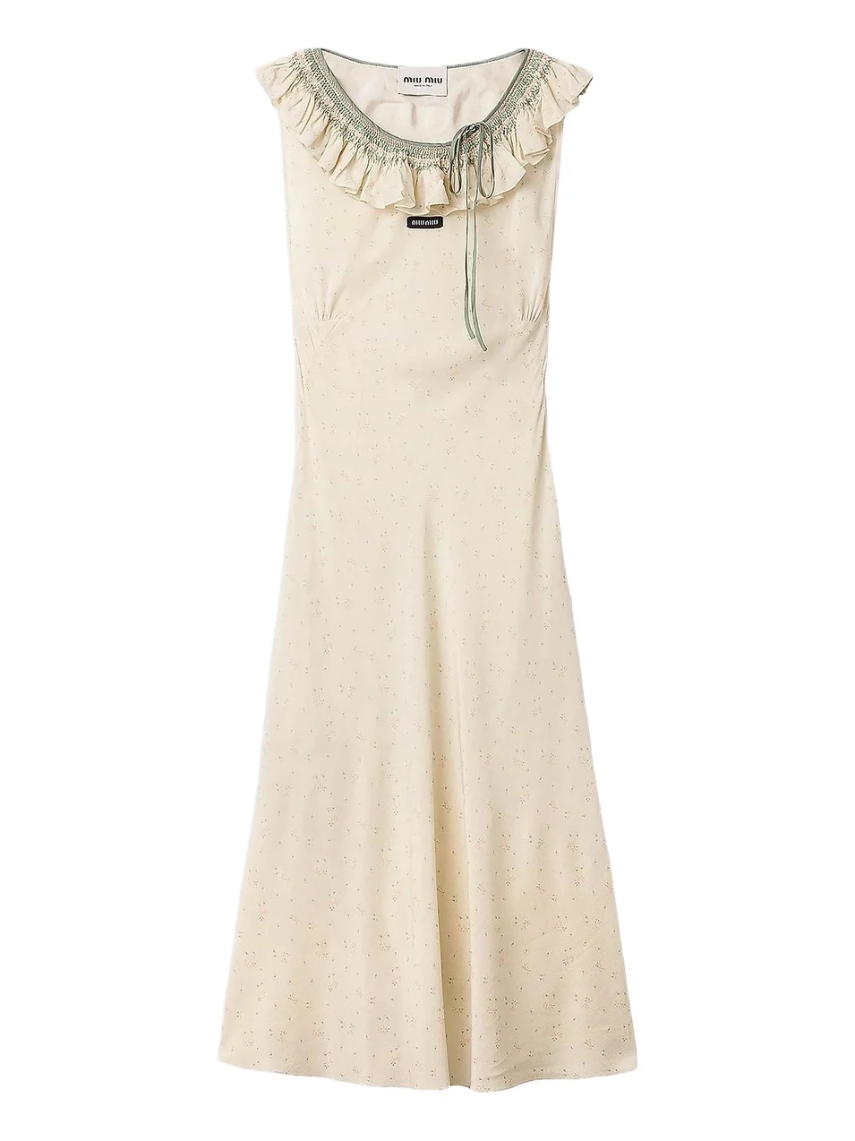 Miu Miu Women's Embroidered Marocain Crepe Dress