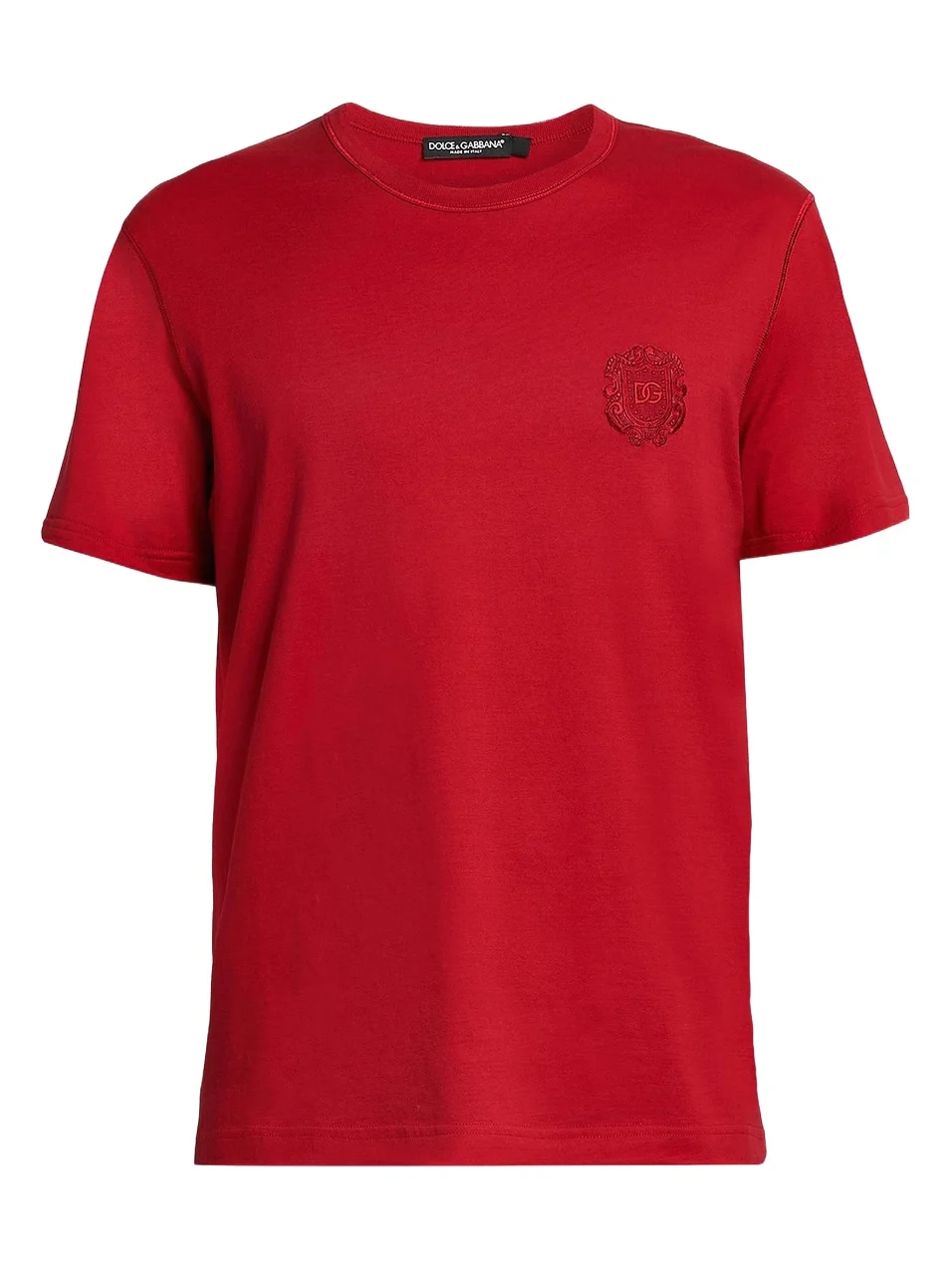 Men's Logo Patch Cotton Crewneck T-Shirt