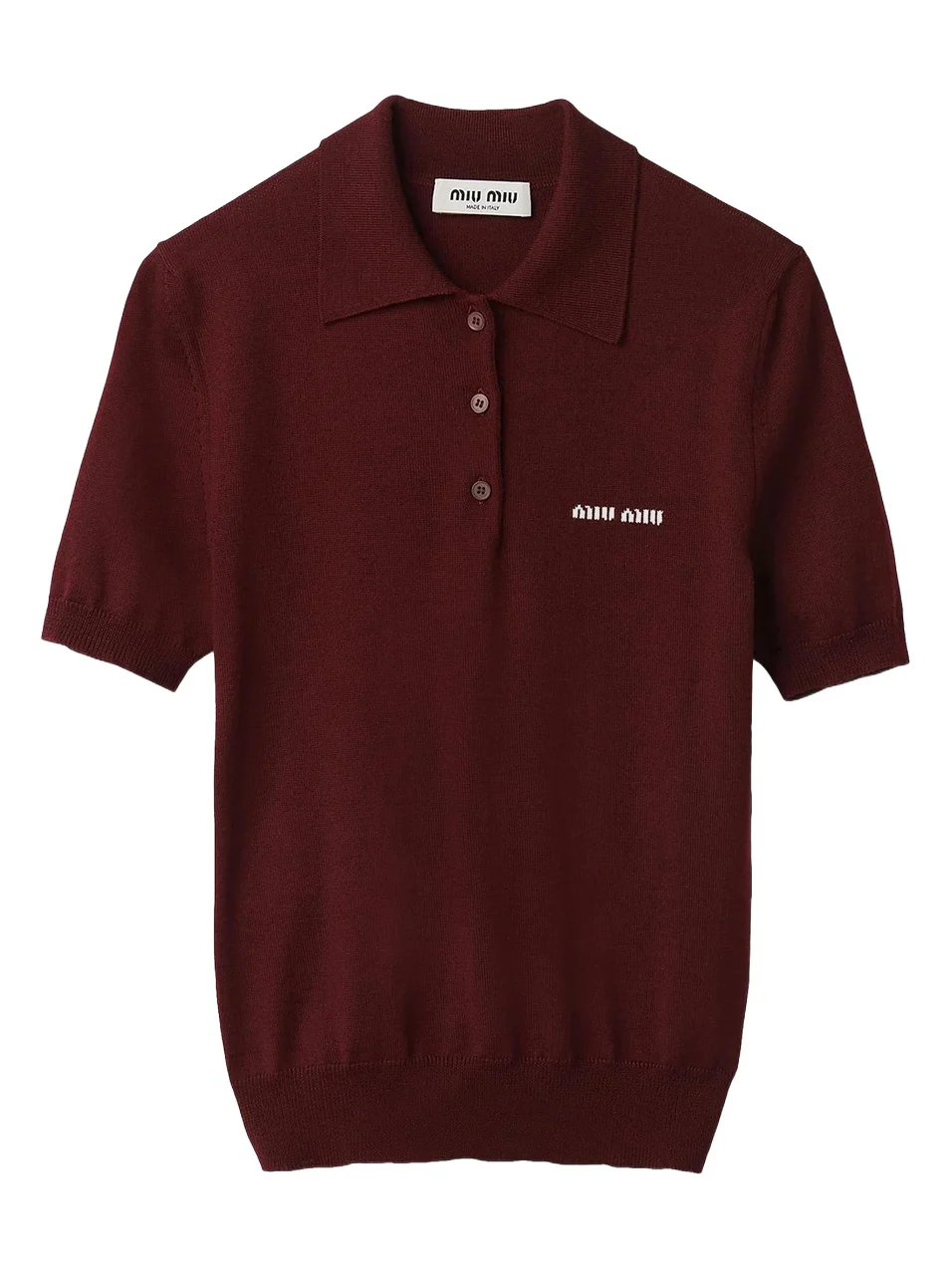 Women's Wool Knit Polo Shirt