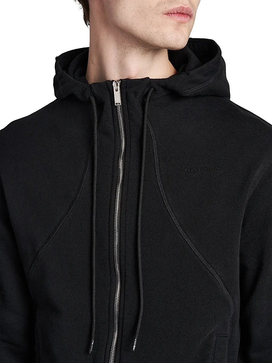 Alexander McQueen Men's Full-Zip Cotton Hoodie | Thumbnail 6 Alexander McQueen Men's Full-Zip Cotton Hoodie | Thumbnail 6