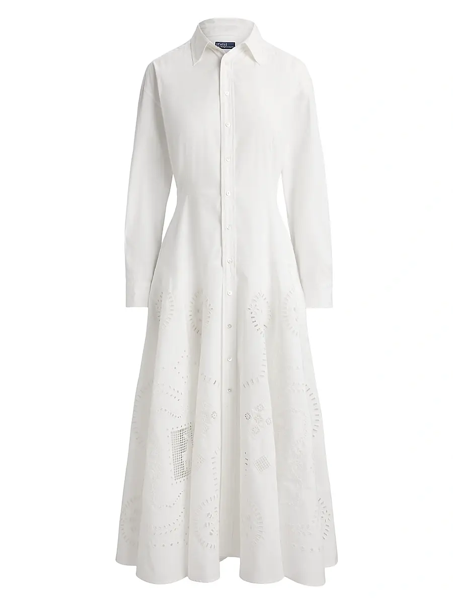 Polo Ralph Lauren Women's Cotton Eyelet Shirtdress