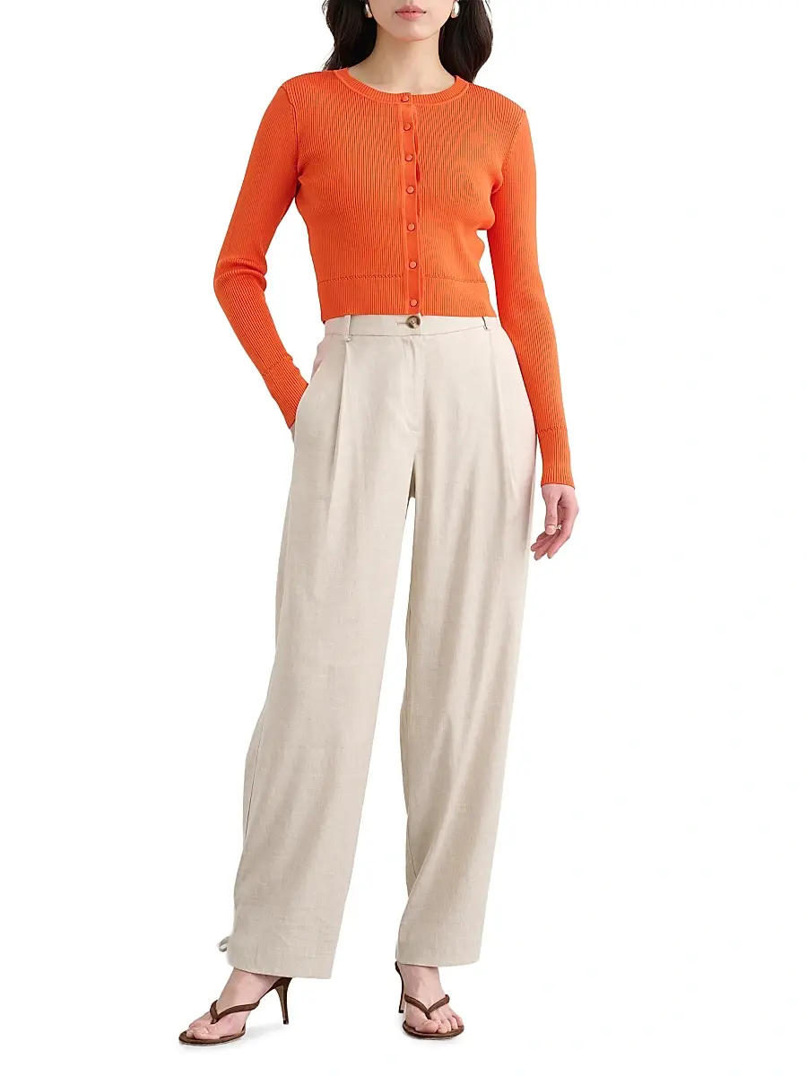 Toccin Women's Zoe Fitted Crop Cardigan | Thumbnail 2 Toccin Women's Zoe Fitted Crop Cardigan | Thumbnail 2