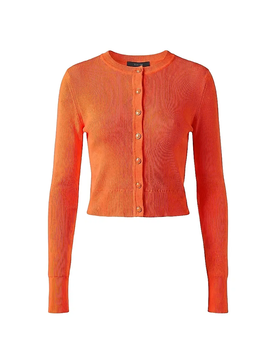 Toccin Women's Zoe Fitted Crop Cardigan