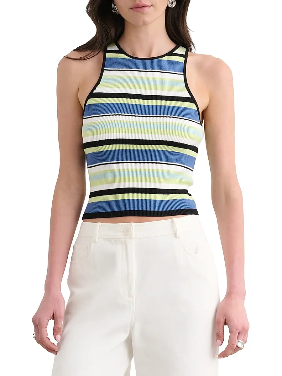 Toccin Women's Avery Racer Striped Tank | Thumbnail 3 Toccin Women's Avery Racer Striped Tank | Thumbnail 3