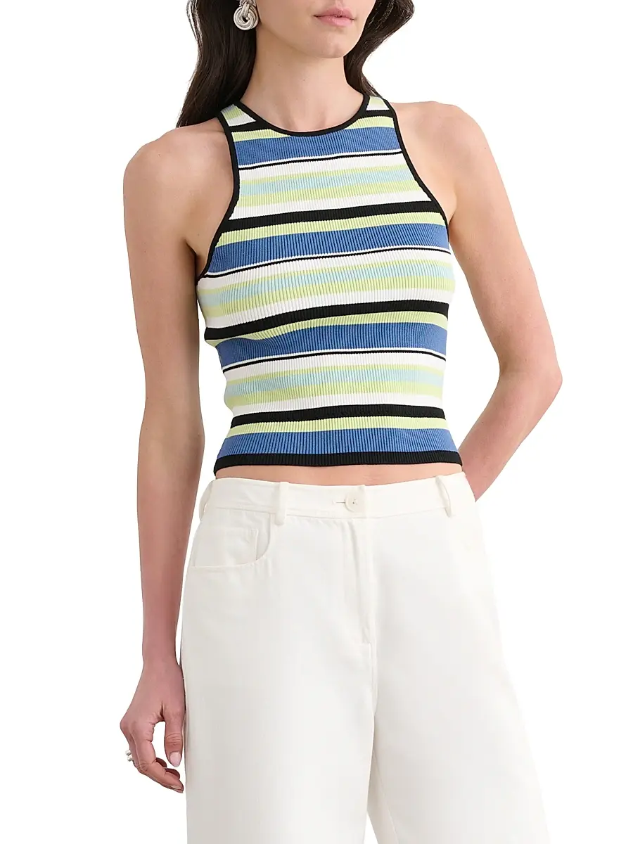 Toccin Women's Avery Racer Striped Tank | Thumbnail 4 Toccin Women's Avery Racer Striped Tank | Thumbnail 4